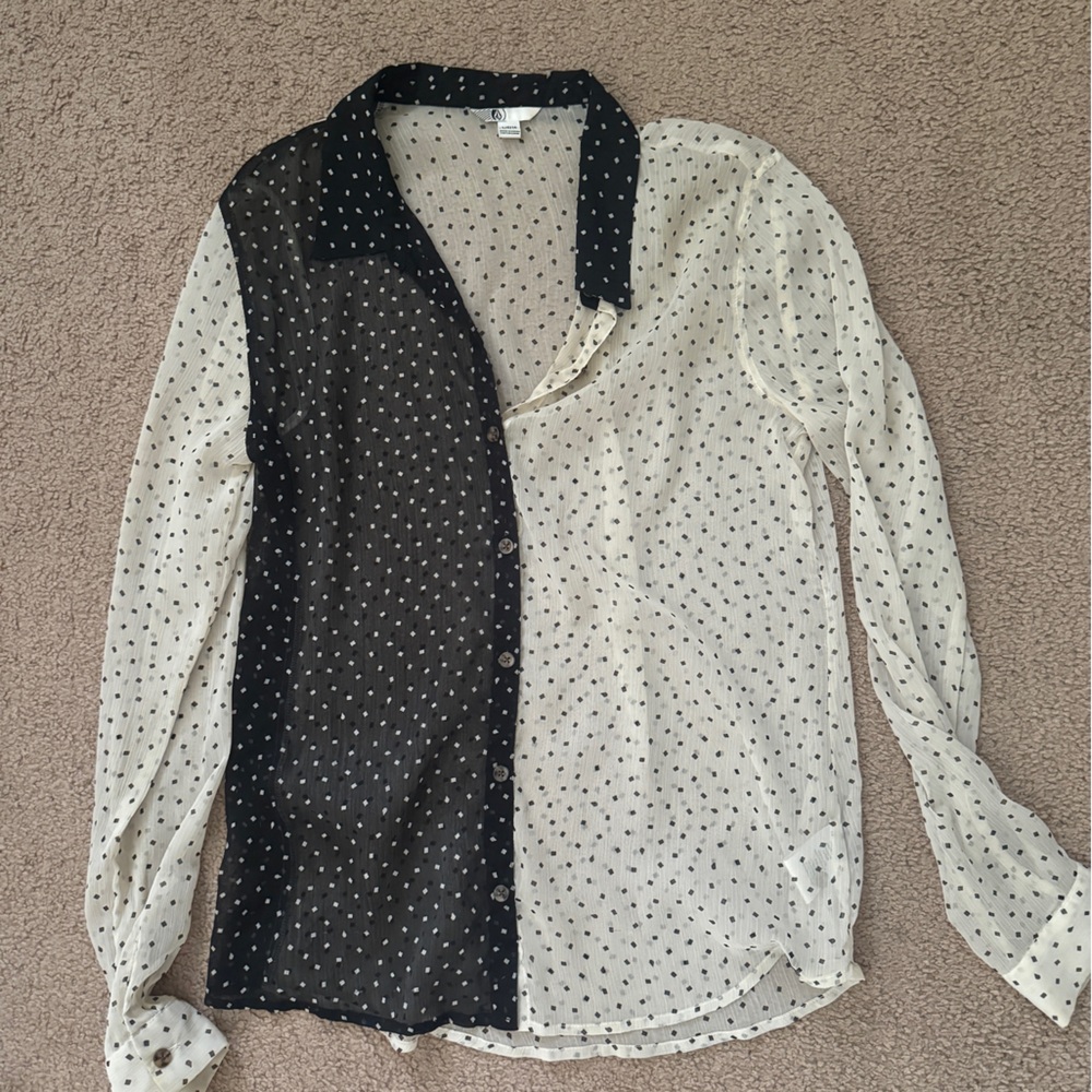Volcom sheer blouse